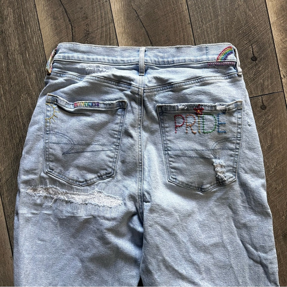 American Eagle PRIDE 🏳️‍🌈 Highest Rise Baggy Straight Leg Jeans