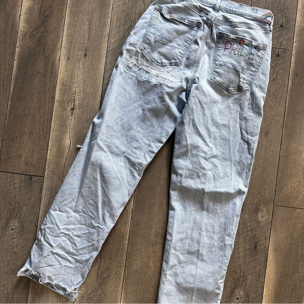 American Eagle PRIDE 🏳️‍🌈 Highest Rise Baggy Straight Leg Jeans