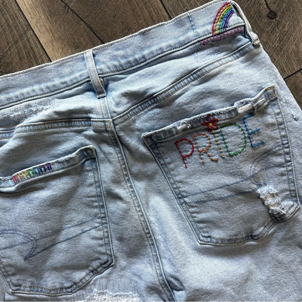 American Eagle PRIDE 🏳️‍🌈 Highest Rise Baggy Straight Leg Jeans