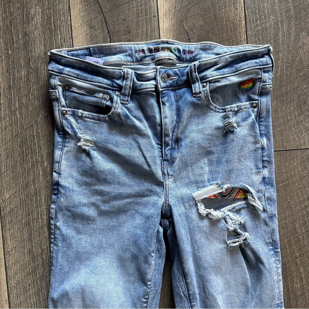 American Eagle PRIDE 🏳️‍🌈 Hi Rise Festival Flare Jeans