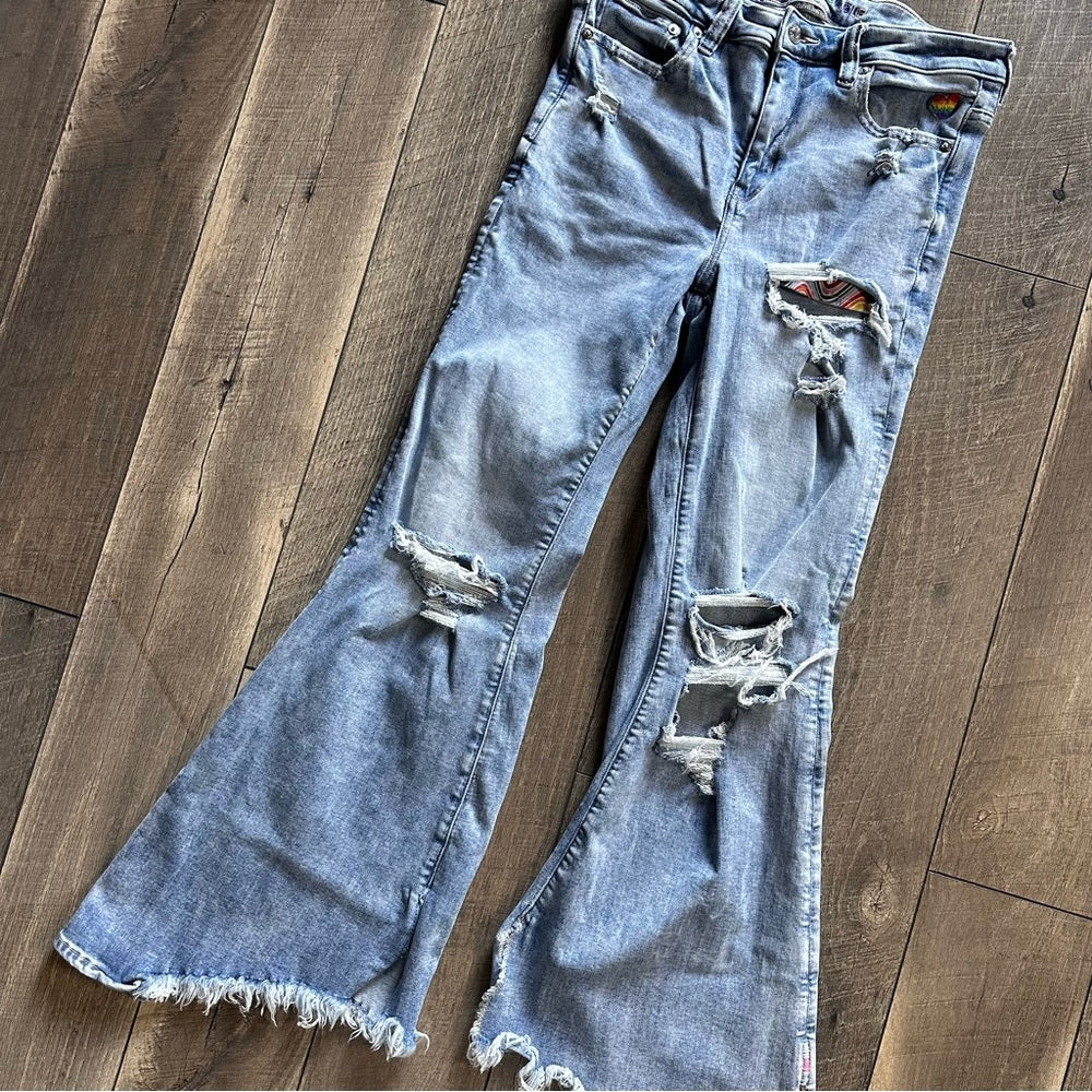 American Eagle PRIDE 🏳️‍🌈 Hi Rise Festival Flare Jeans