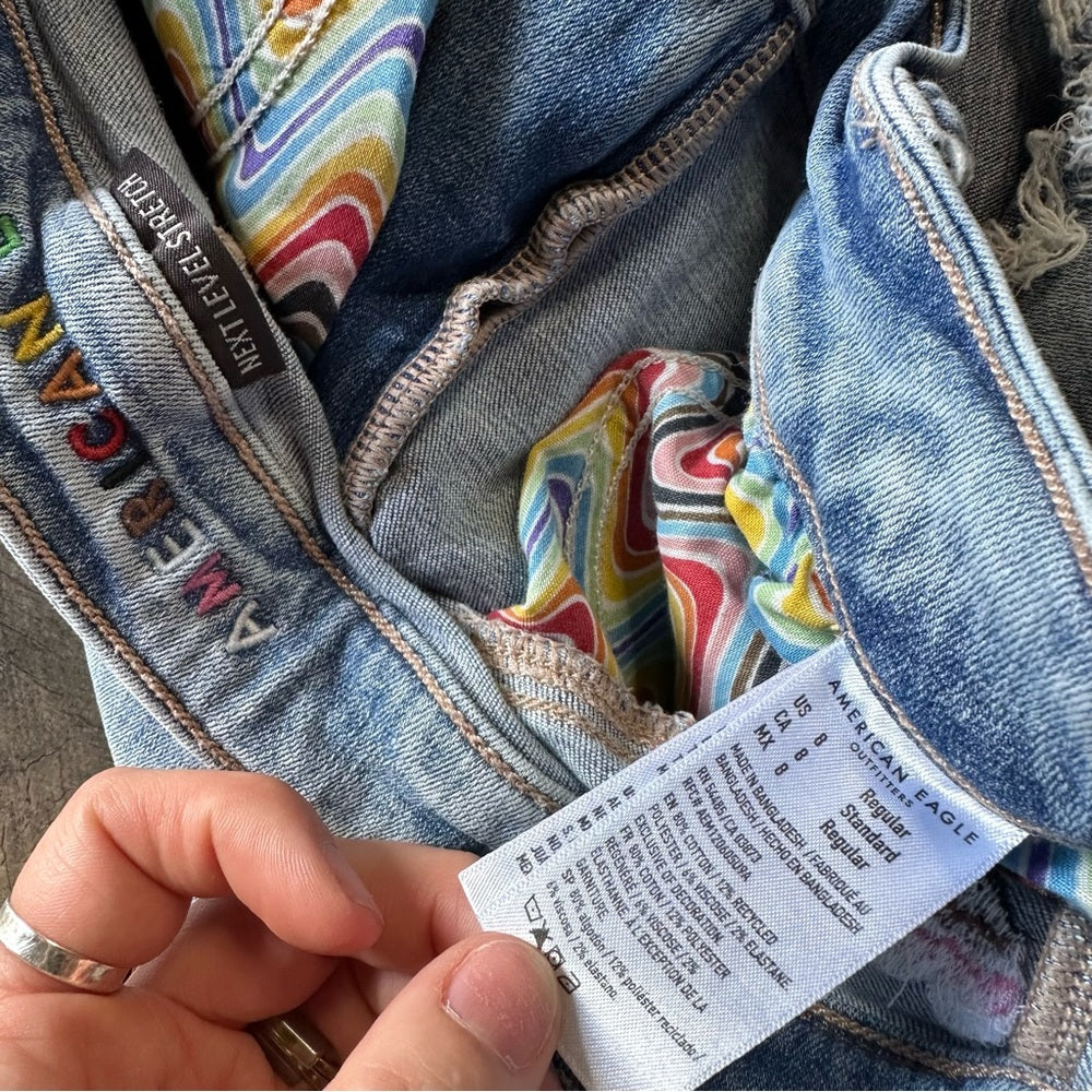 American Eagle PRIDE 🏳️‍🌈 Hi Rise Festival Flare Jeans