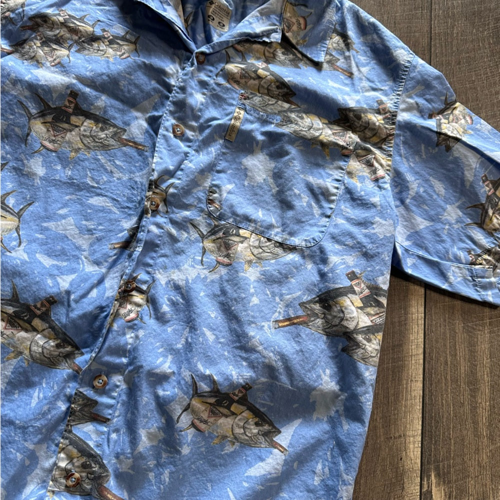 Columbia Fish n Beer Short Sleeve Button Down
