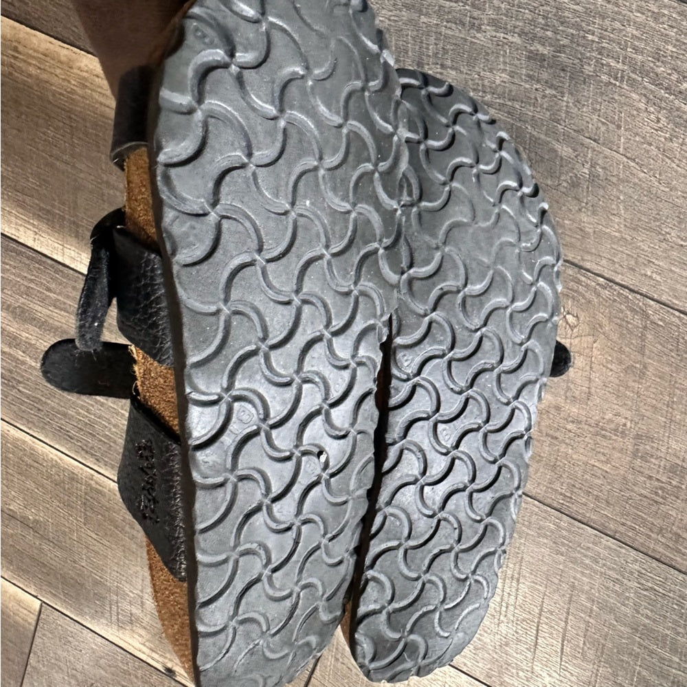 Birkenstocks Birkis Nepal Black Leather Sandals