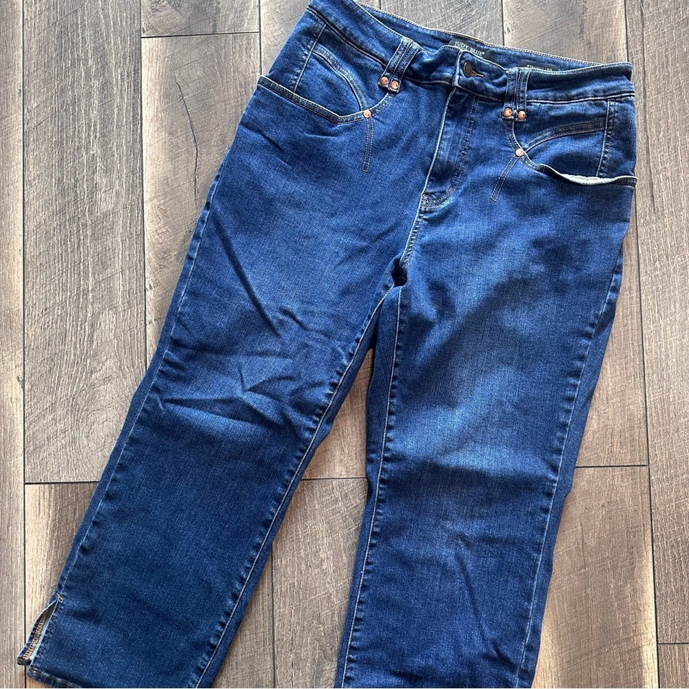 Judy Blue Hi Rise Crop Straight Leg Jeans