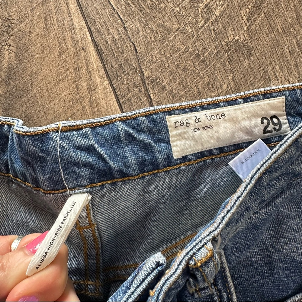 Rag & Bone Alissa Hi Rise Barrel Leg Jeans