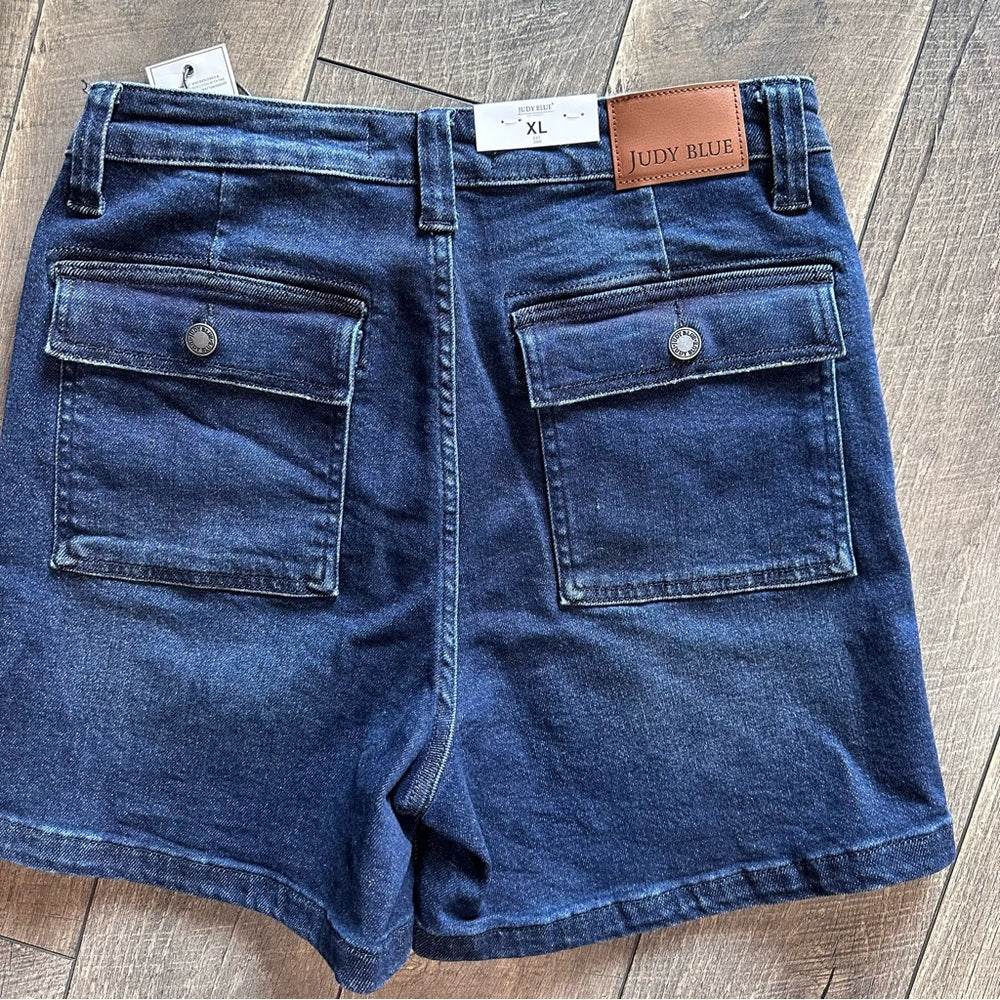 Judy Blue Dress Me Up Hi Rise Pocket Flap Shorts