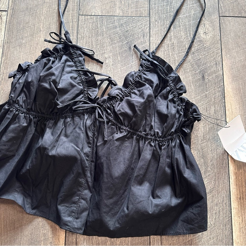 Zara Crop Baby Doll Tank Top