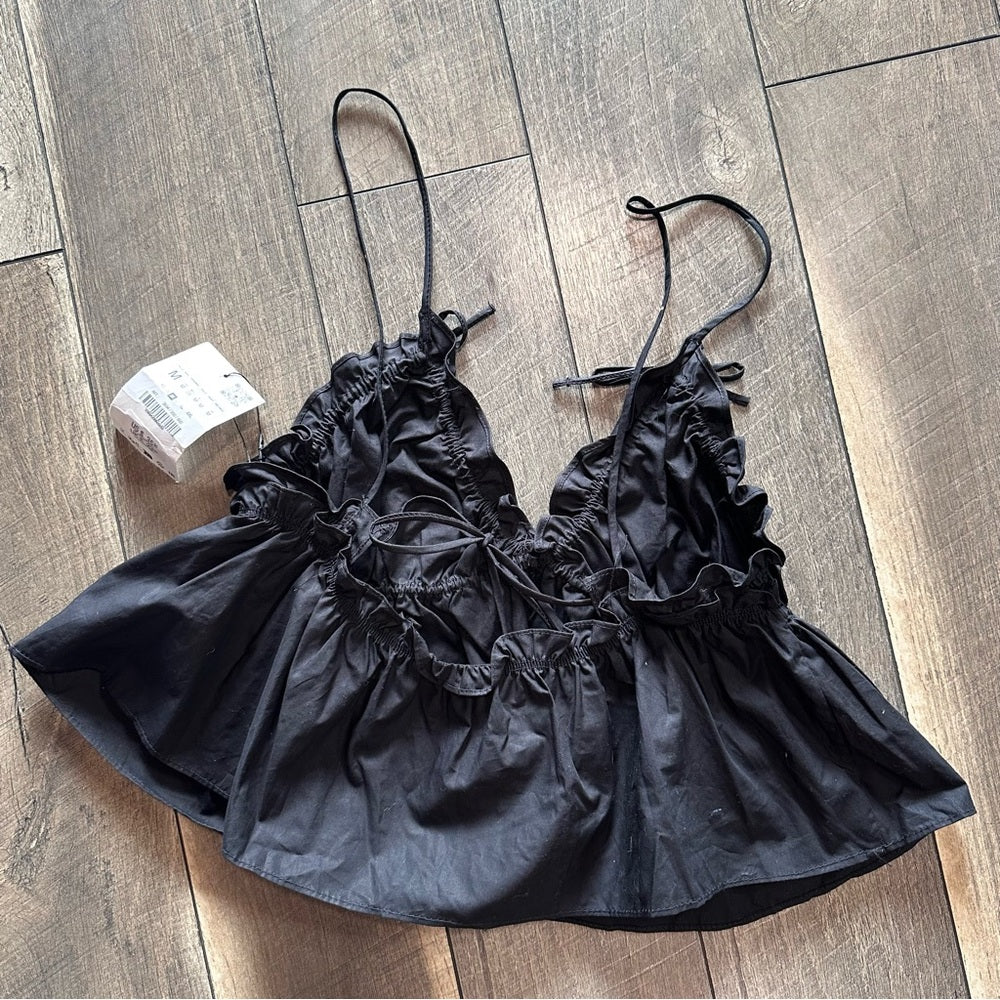 Zara Crop Baby Doll Tank Top