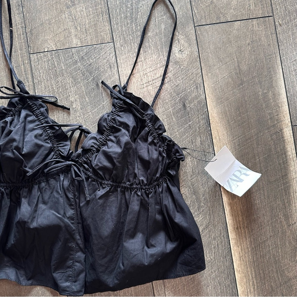 Zara Crop Baby Doll Tank Top