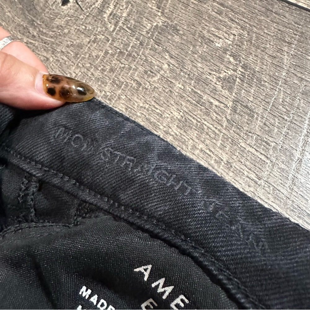 American Eagle Black Mom Straight Jeans