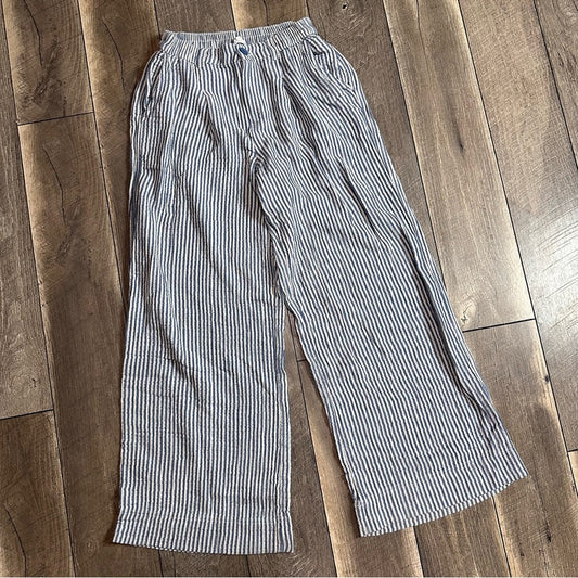 Aerie Wide Leg Striped Pants