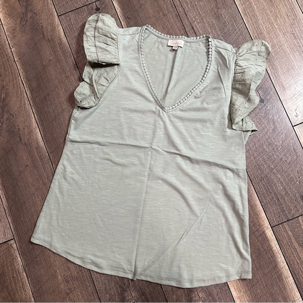 Chenault Flutter Sleeve Top