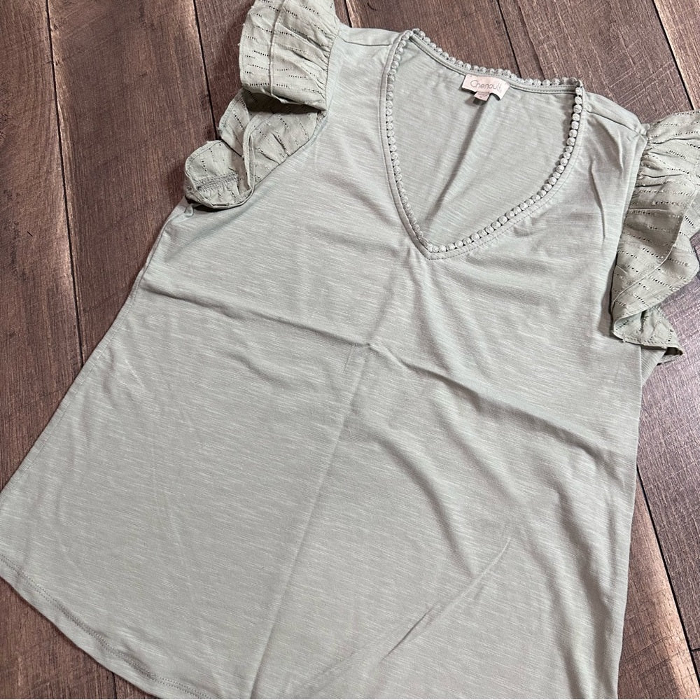 Chenault Flutter Sleeve Top