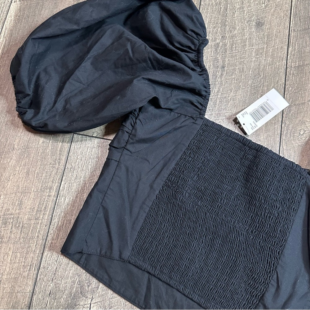 Abercrombie & Fitch Puff Sleeve Crop Top