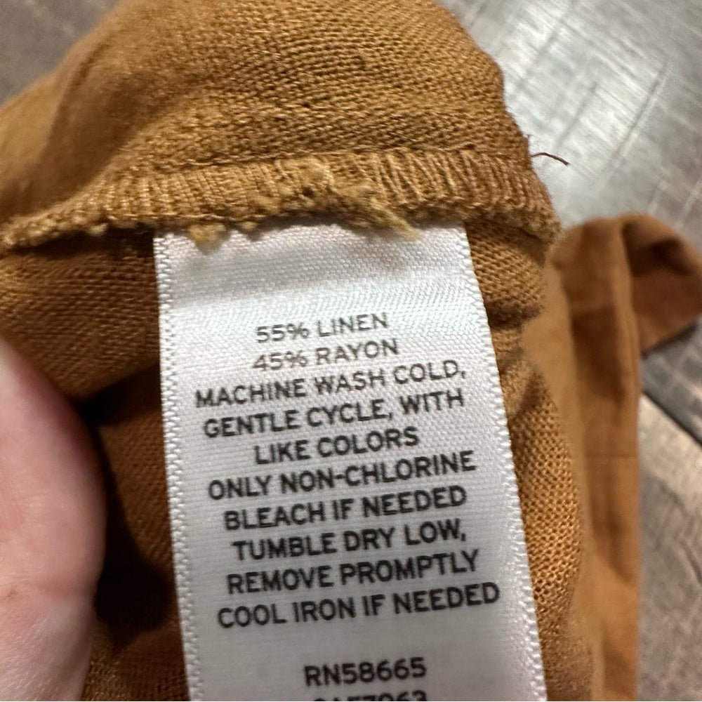 Abroad Button Front Linen Blend Shorts