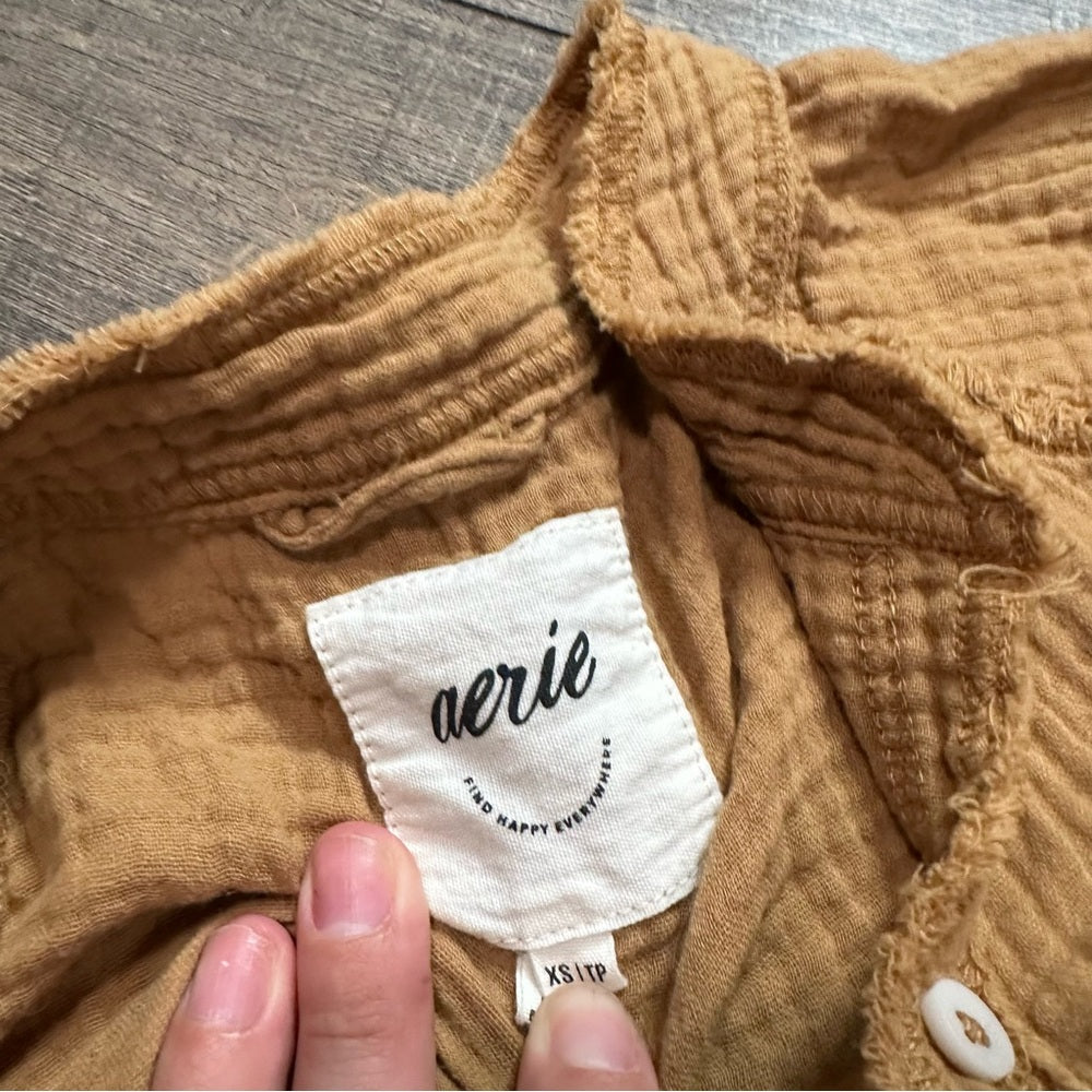 Aerie Cotton Gauze Button Down