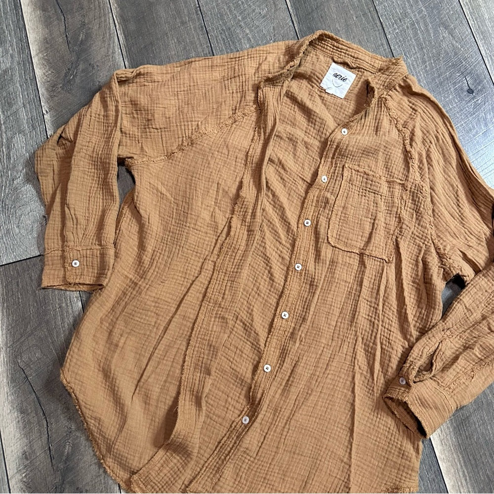Aerie Cotton Gauze Button Down