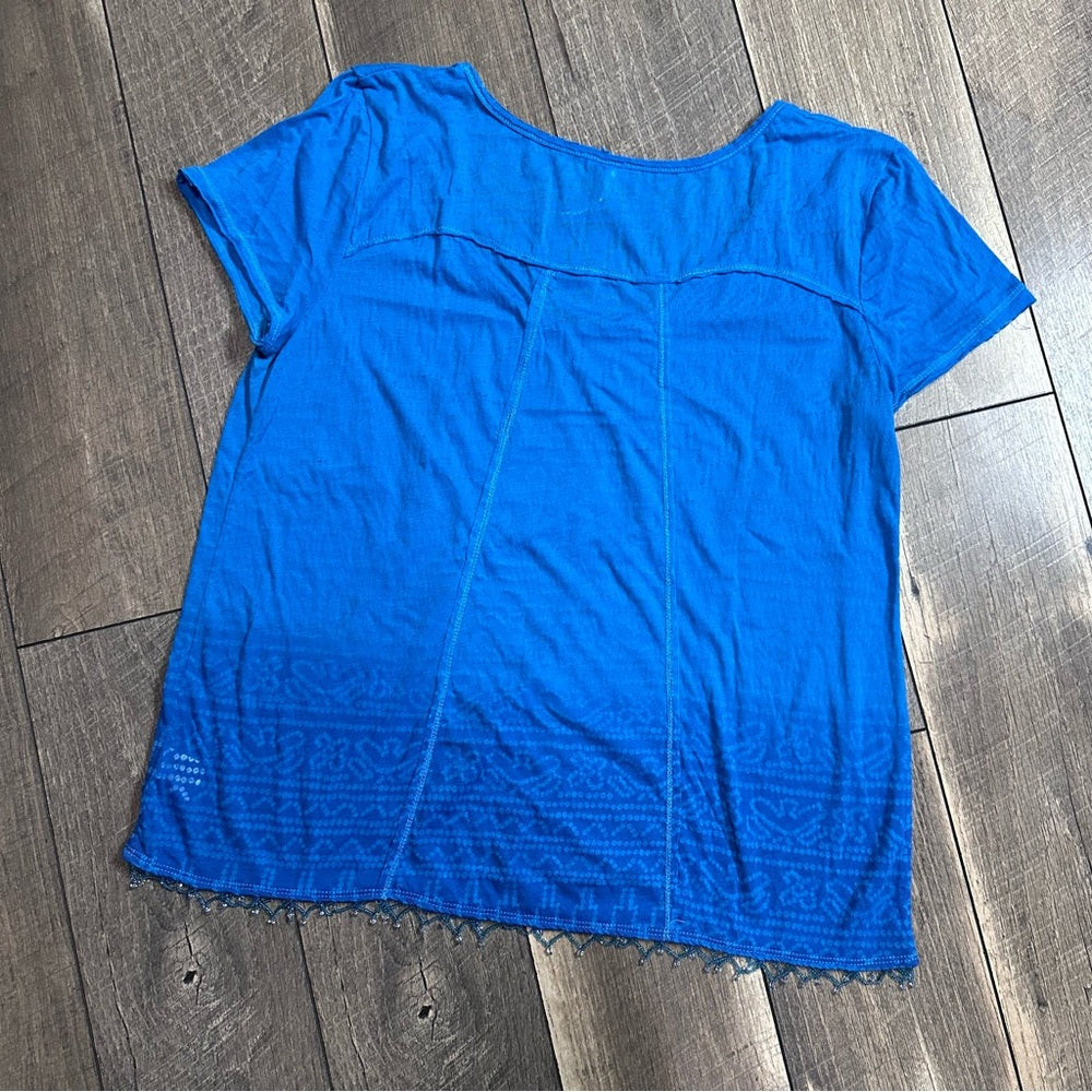 Free People Ombre Short Sleeve Top
