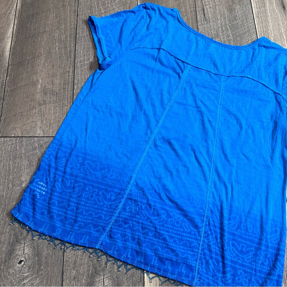 Free People Ombre Short Sleeve Top