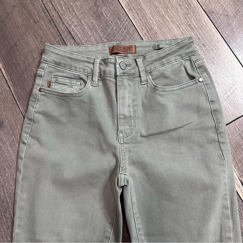 Judy Blue Hi Rise Olive Capris