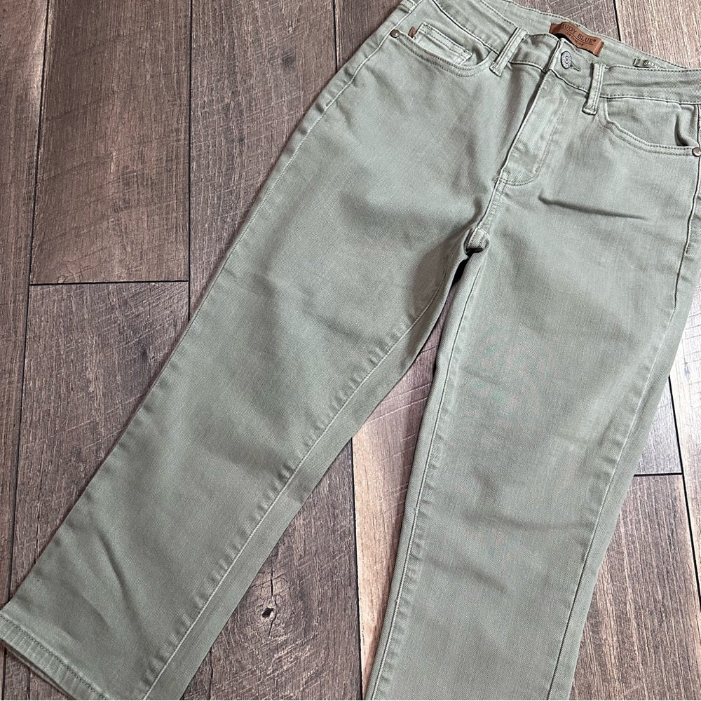 Judy Blue Hi Rise Olive Capris