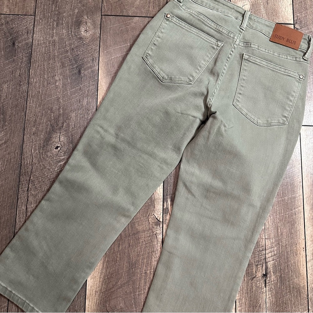 Judy Blue Hi Rise Olive Capris