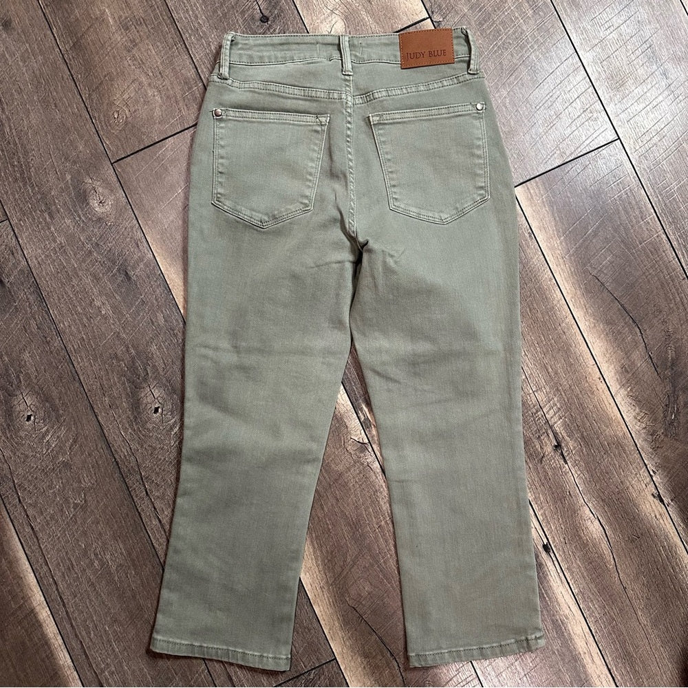 Judy Blue Hi Rise Olive Capris