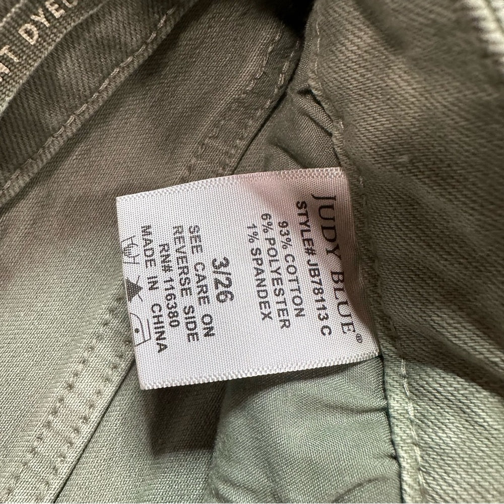 Judy Blue Hi Rise Olive Capris