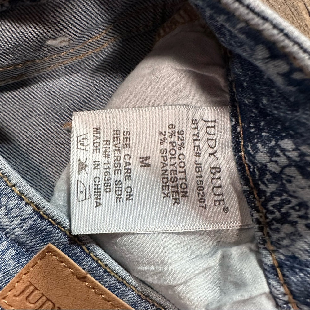 Judy Blue Snakeskin Print Denim Shorts