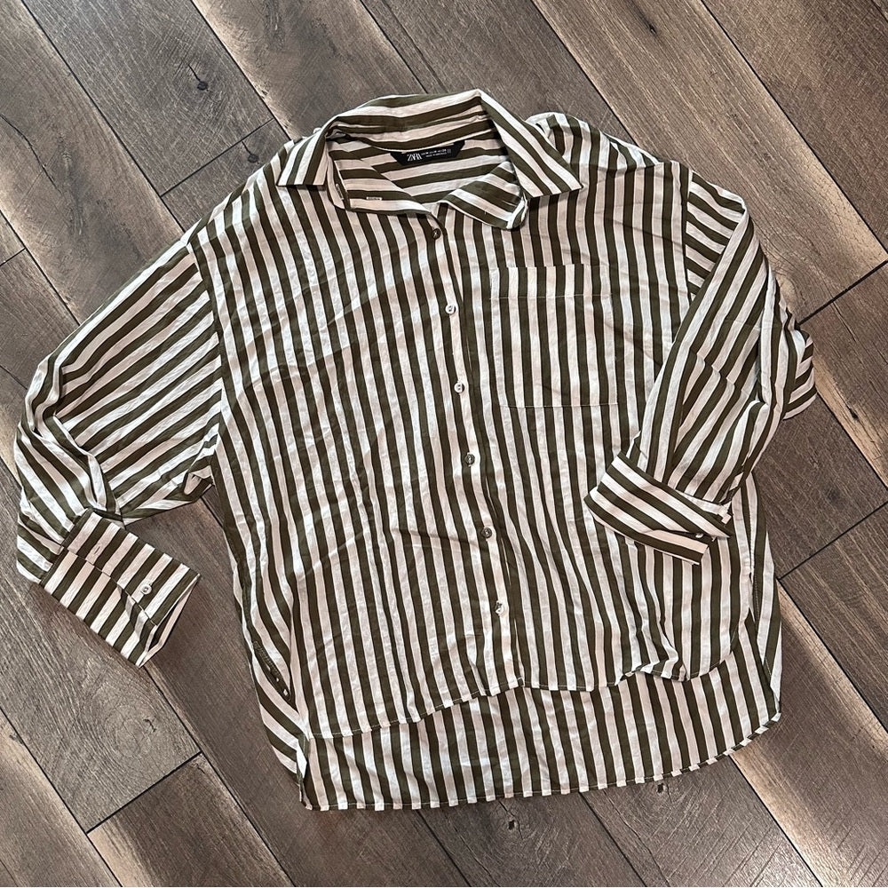 Zara Striped Button Down