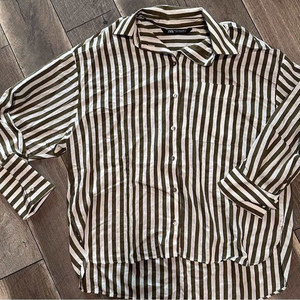 Zara Striped Button Down