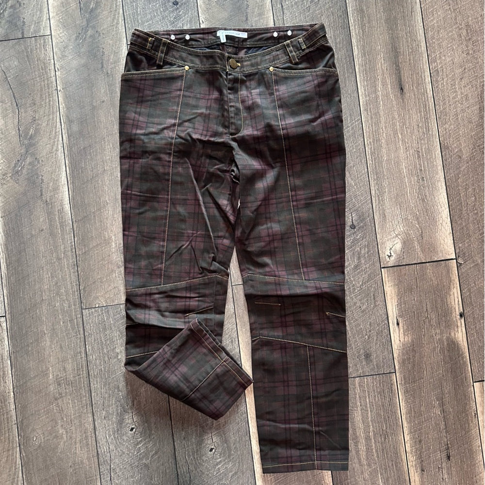 10 Crosby Derek Lam Plaid Straight Leg Pants