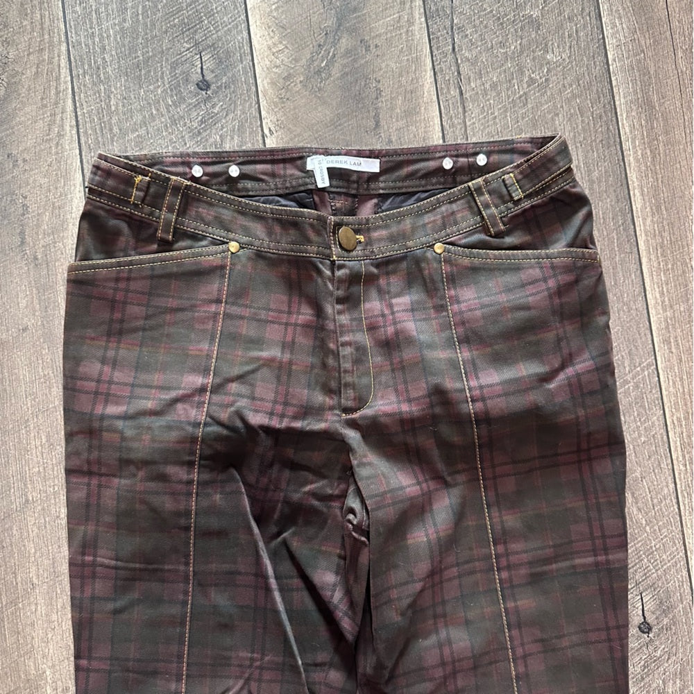 10 Crosby Derek Lam Plaid Straight Leg Pants