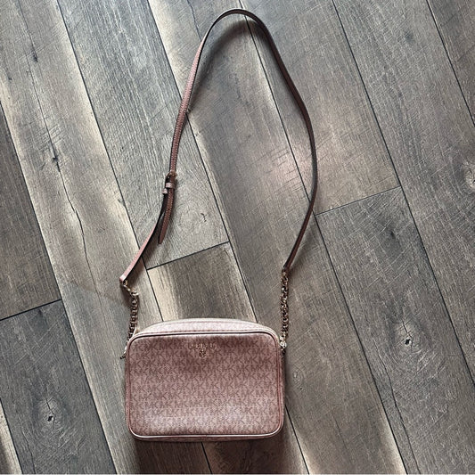 Michael Kors Jet Set Metallic Logo Crossbody