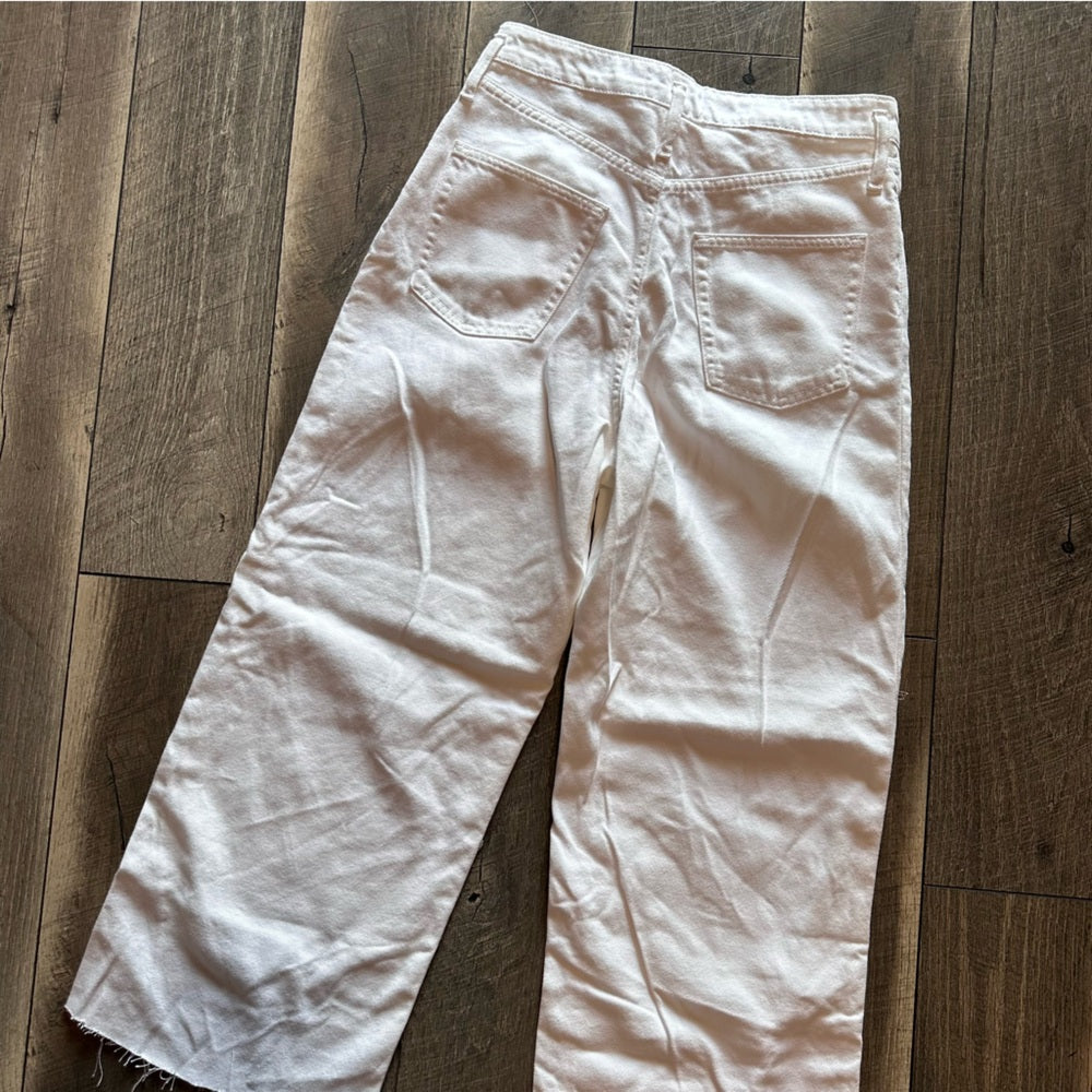Zara White Wide Leg Jeans
