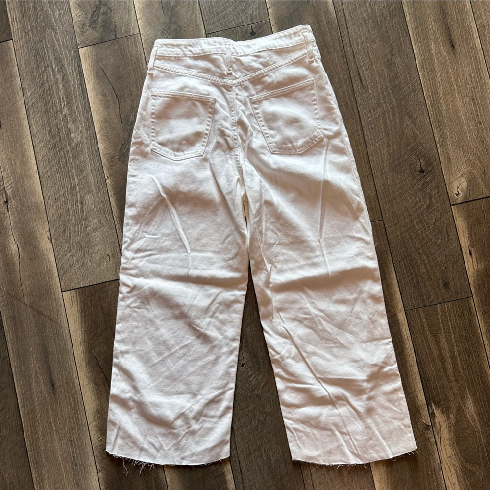 Zara White Wide Leg Jeans