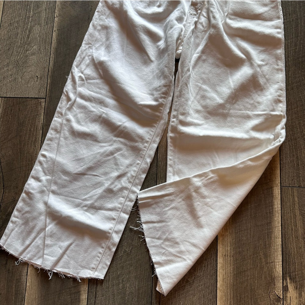 Zara White Wide Leg Jeans