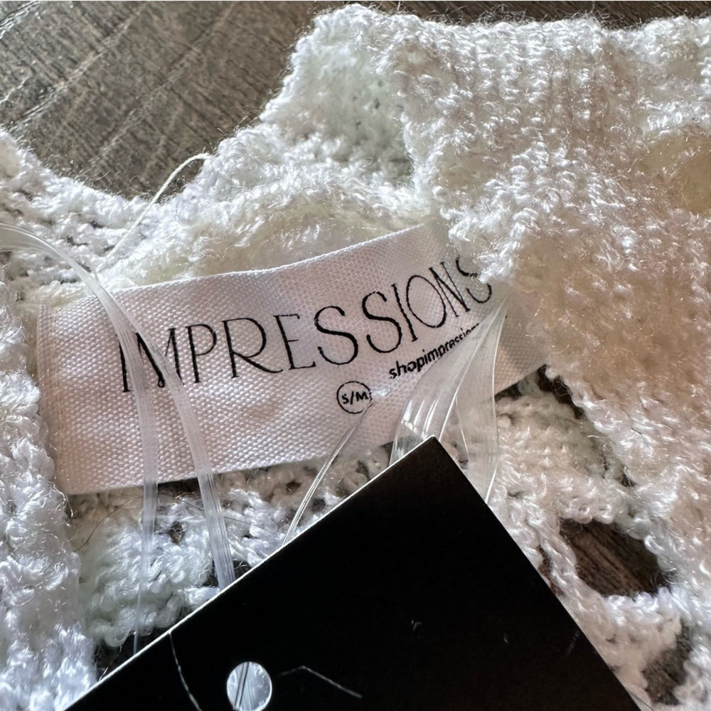 Impressions Short Sleeve Open Cardigan