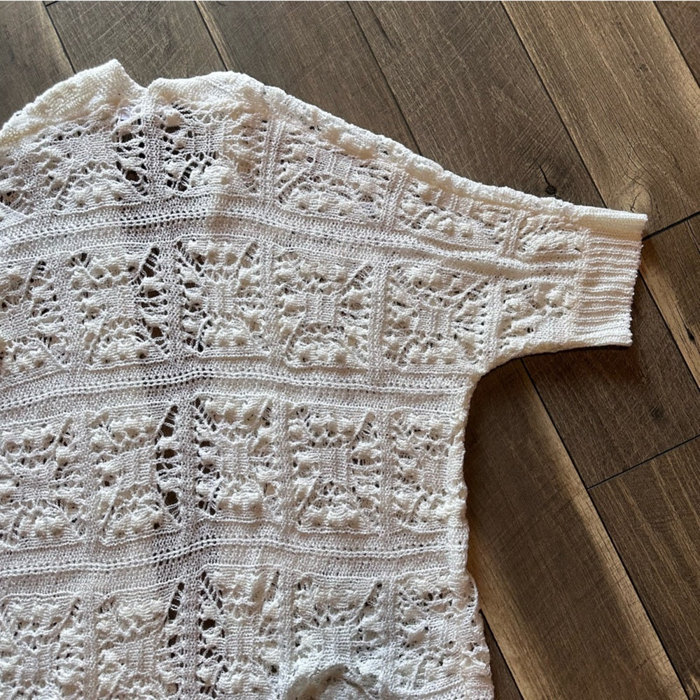 Impressions Short Sleeve Open Cardigan