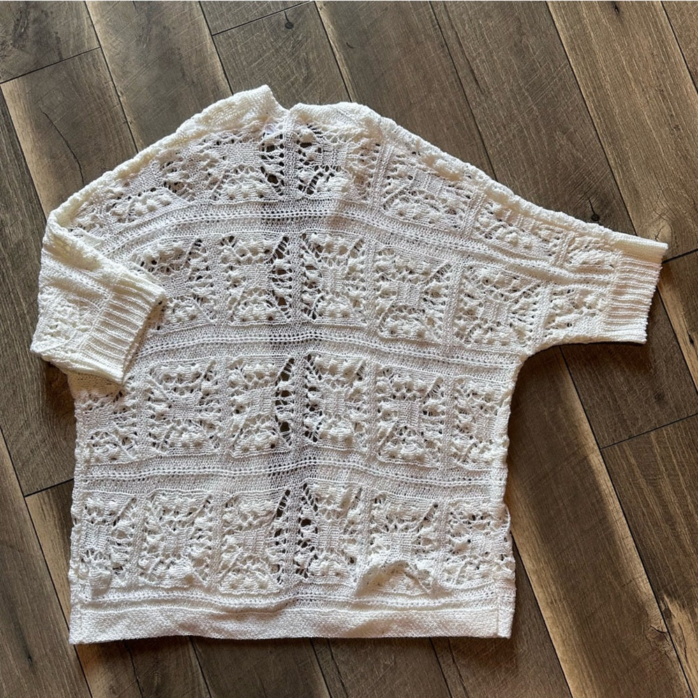 Impressions Short Sleeve Open Cardigan