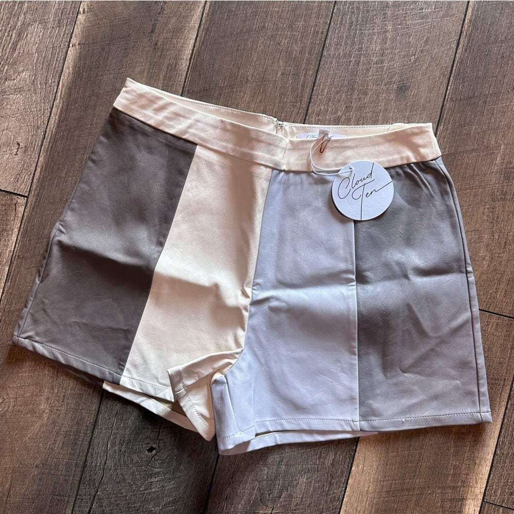 Cloud Ten Faux Leather Shorts