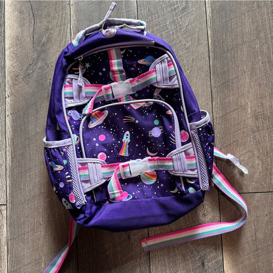 Pottery Barn Kids Mackenzie Rainbow Heart Galaxy Glow-in-the-Dark Backpack