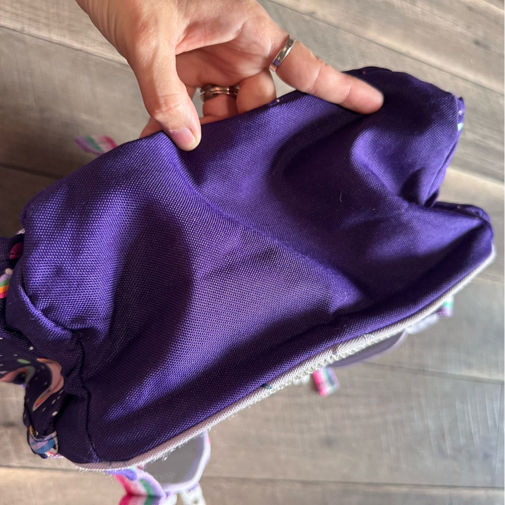 Pottery Barn Kids Mackenzie Rainbow Heart Galaxy Glow-in-the-Dark Backpack