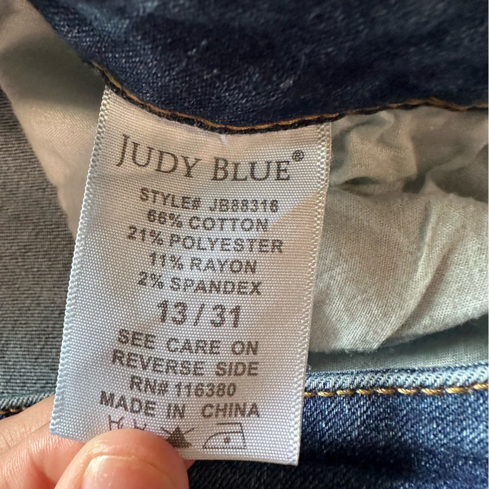 Judy Blue Plaid Distressed Skinny Jeans