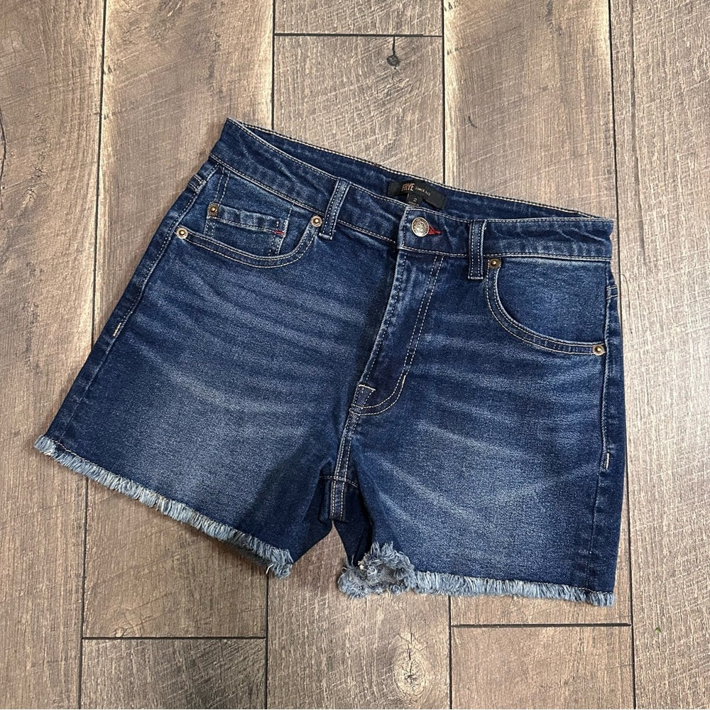 Frye Hi Rise Raw Hem Denim Shorts