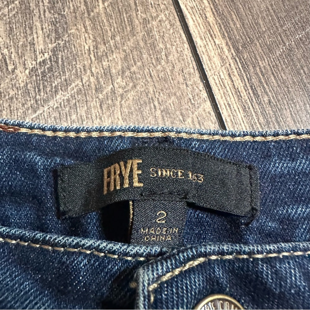 Frye Hi Rise Raw Hem Denim Shorts