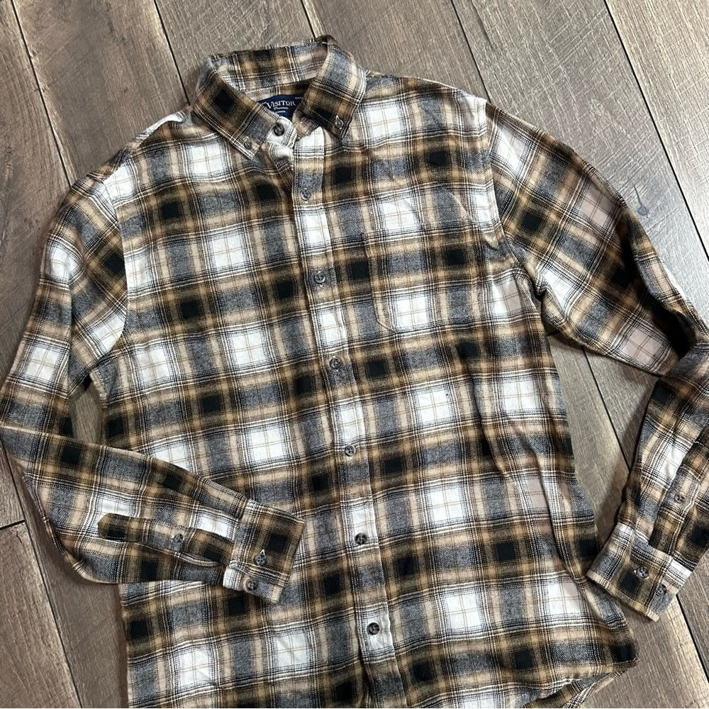 Trade Mark Visitor Premium Plaid Button Down
