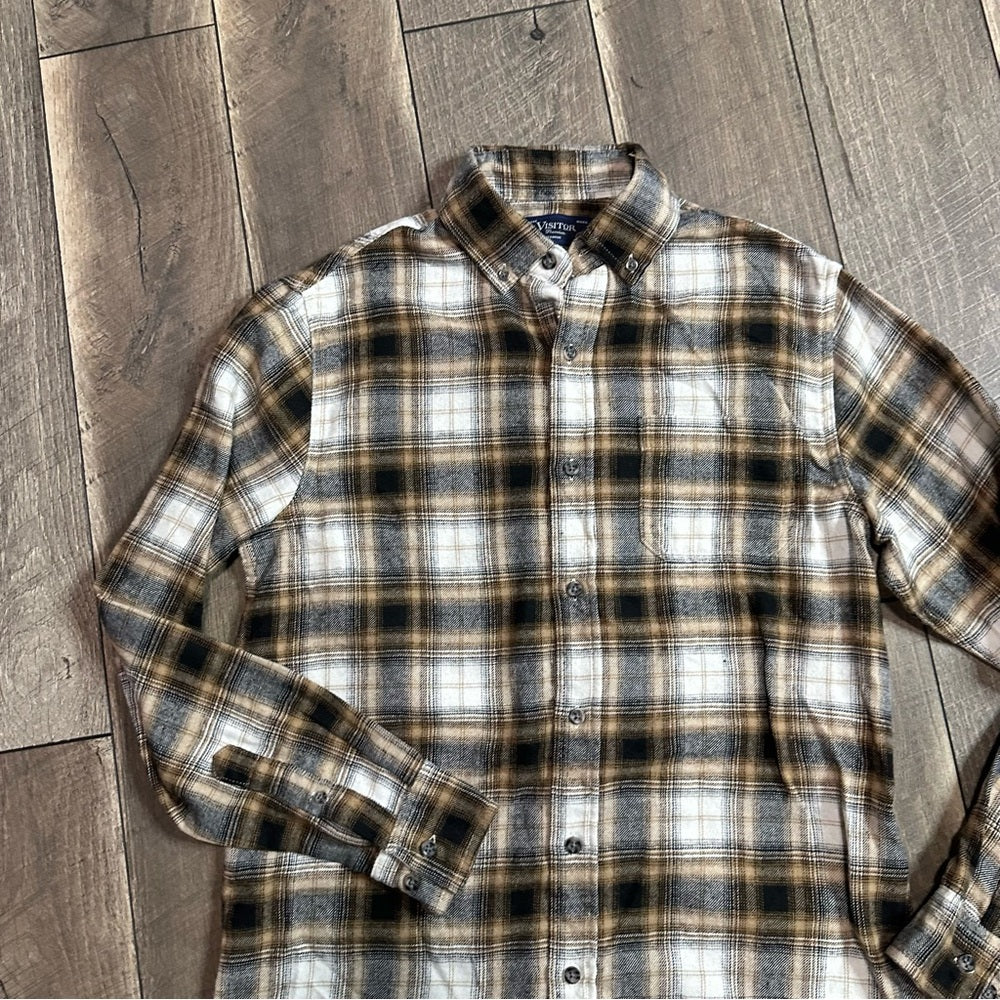 Trade Mark Visitor Premium Plaid Button Down
