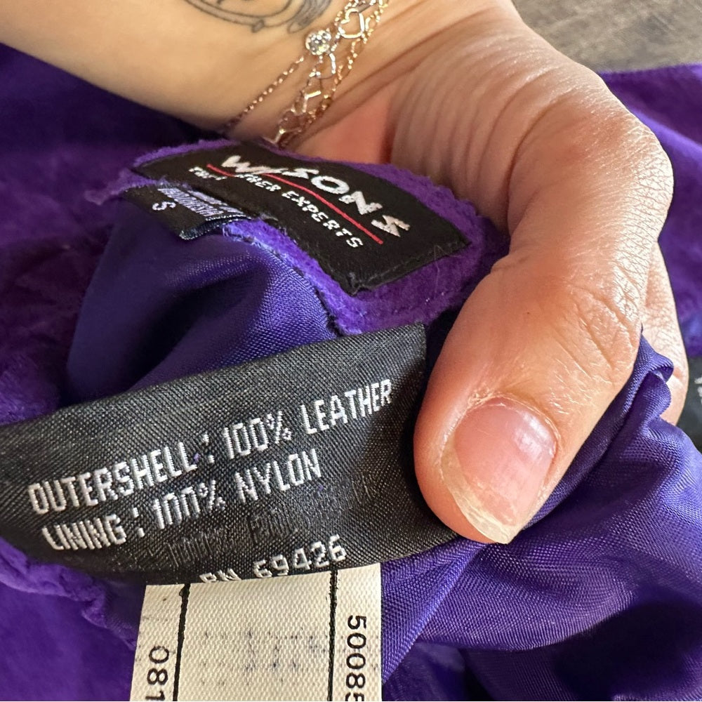 Wilson’s Leather Purple 2pc Vest & Shorts Set